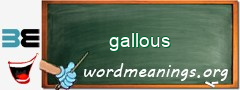 WordMeaning blackboard for gallous